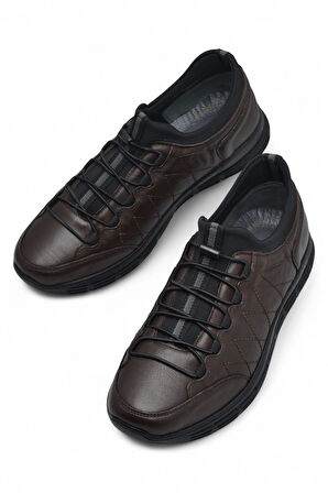 3216 Ortopedik Taban Günlük Hakiki Deri Erkek Ayakkabı Kauçuk Taban Casual Ayakkabı