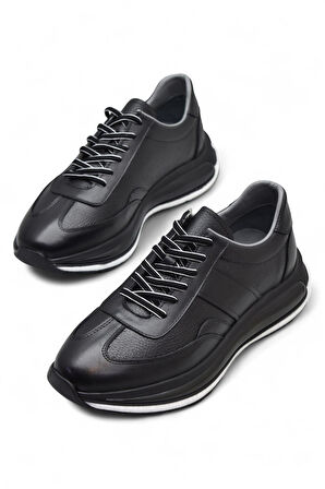 1217-1 Ortopedik Taban Hakiki Deri Günlük Erkek Ayakkabı Kauçuk Taban Casual Ayakkabı