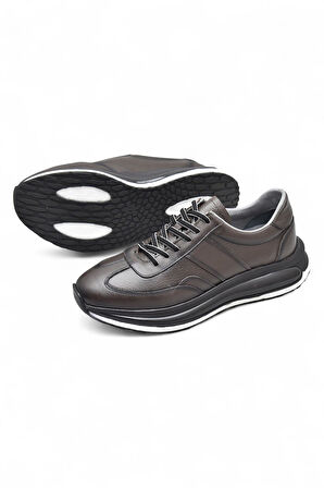 1217-1 Ortopedik Taban Hakiki Deri Günlük Erkek Ayakkabı Kauçuk Taban Casual Ayakkabı