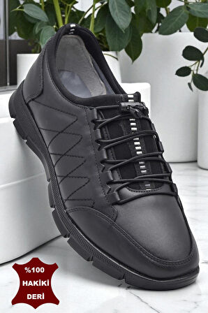 06 Ortopedik Taban Günlük Hakiki Deri Erkek Ayakkabı Casual Ayakkabı Lastikli