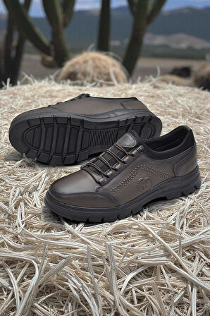 389R Tam Ortopedik Topuk Masajlı Taban Erkek Ayakkabı Hakiki Deri Mevsimlik Ayakkabı