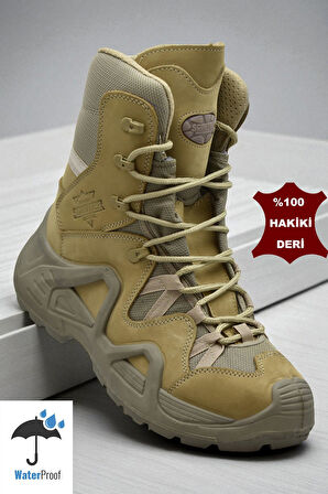 1490 Ortopedik Taban SU GEÇİRMEZ Hakiki Deri Erkek Bot Ayakkabı Askeri Tip Bot