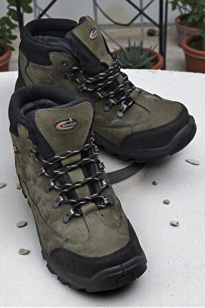 5538 Ortopedik Taban SU GEÇİRMEZ Unisex Hakiki Deri Bot Ayakkabı 