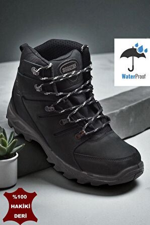 Scooter 5558 Ortopedik Taban SU GEÇİRMEZ Hakiki Deri Outdoor Erkek Bot Ayakkabı