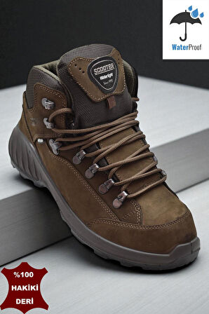 4107 Ortopedik Taban SU GEÇİRMEZ Hakiki Deri Outdoor Erkek Bot Ayakkabı Kışlık Bot