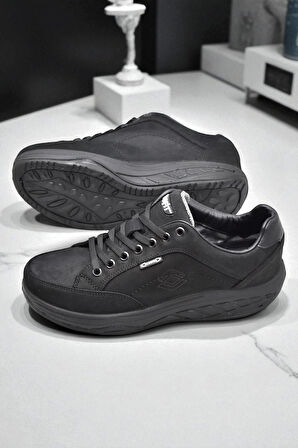 Scooter 0781 Ortopedik Taban SU GEÇİRMEZ Hakiki Deri Siyah Erkek Ayakkabı Bot