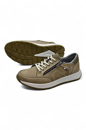 1751 Tam Ortopedik Taban Hakiki Deri Erkek Ayakkabı Fermuarlı Erkek Ayakkabı