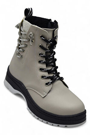 269 Ortopedik Bağcıklı Fermuarlı Kız Çocuk Bot Ayakkabı Kürklü Kız Çocuk Bot