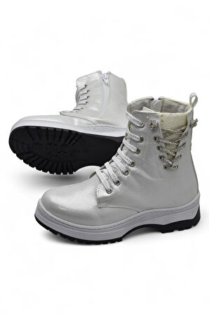 269 Ortopedik Bağcıklı Fermuarlı Kız Çocuk Bot Ayakkabı Kürklü Kız Çocuk Bot