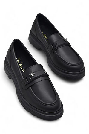 812-L Rahat Taban Günlük Siyah Kadın Laofer Ayakkabı Casual Kadın Ayakkabı Rugan