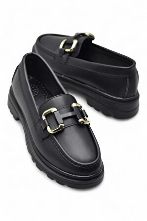 810 Rahat Taban Günlük Siyah Kadın Laofer Ayakkabı Casual Kadın Ayakkabı 