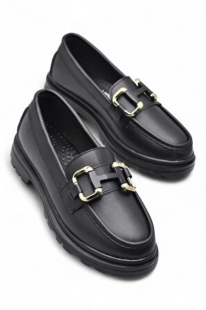 810 Rahat Taban Günlük Siyah Kadın Laofer Ayakkabı Casual Kadın Ayakkabı 