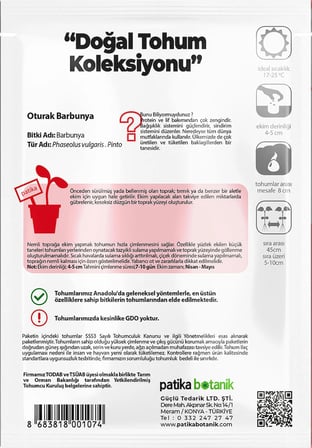 40 Adet Yerli Ata Oturak Barbunya Tohumu (Selim)