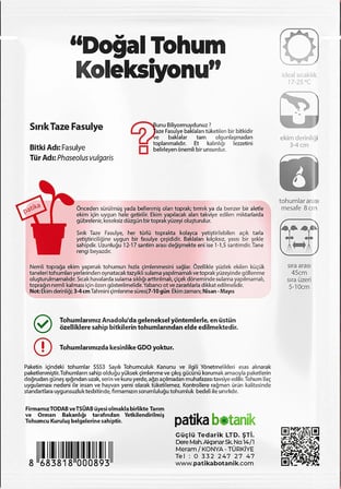 40 Adet Yerli Ata Sırık Fasulye Tohumu (Mine)
