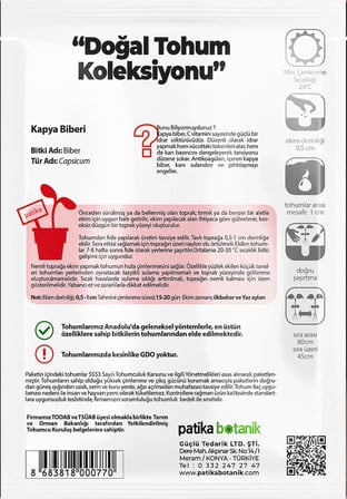 150 Adet Yerli Ata Kapya Biber Tohumu