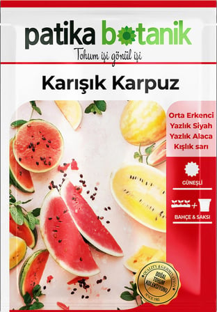 40 Adet Yerli Ata Karışık Karpuz Tohumu (Siyah, Alaca, Kışlık Sarı)