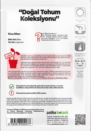 150 Adet Yerli Ata Kiraz Biber Tohumu (Tatlı)