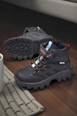 390U Ortopedik Taban Lastikli Cırtlı Kız Çocuk Bot Erkek Çocuk Bot Unisex Çocuk Bot