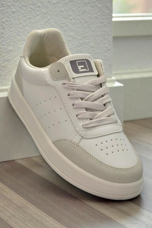 1011 Hazır Taban Unisex Spor Ayakkabı Bağcıklı Rahat Sneaker 