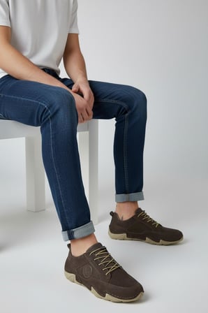 362 Ortopedik Taban Günlük Hakiki Deri Erkek Ayakkabı Esnek Hazır Taban Casual Ayakkabı