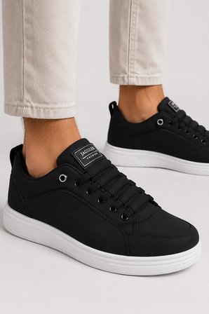 051Fenix Tam Ortopedik Esnek Hafif Taban Erkek Spor Ayakkabı Lastik Bağcıklı Erkek Spor 