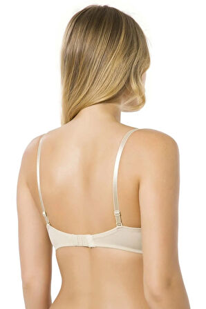 Kadın Ekru Basic Angelina Micro Kaplı Push-Up Sütyen 7050