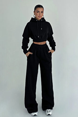 Füme Scarf Kapşonlu Eşofman Takım ATE-3704