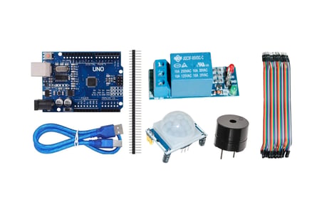 Hareket Algılayan Sesli Uyarı Kiti (PIR + Röle + Buzzer + Arduino) - Jumper Kablo Hediyeli