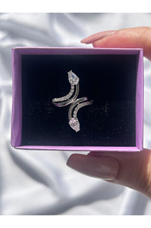 Çift Motifli Gümüş Yüzük