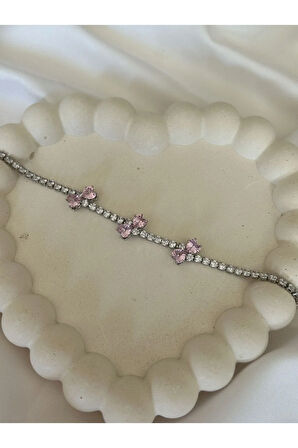 Pembe Kurdela Bileklik