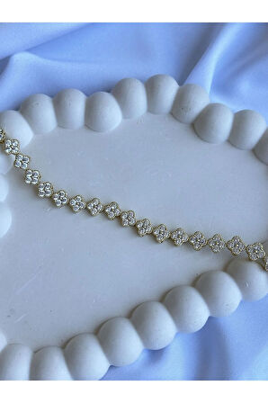 Zirkon Yonca Tam Tur Bileklik