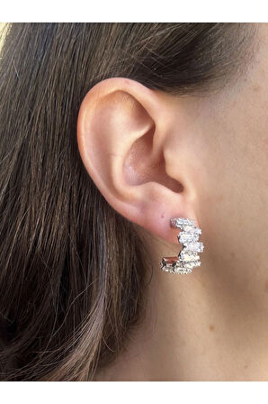 Zirkon Baget Halka Küpe