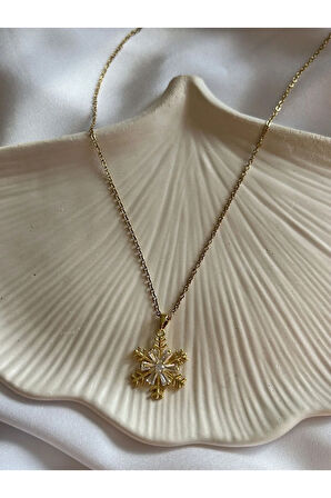 Gold Kar Tanesi Kolye