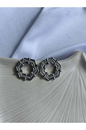 Silver Petek Küpe