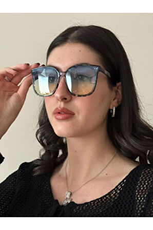 Geniş Çerçeve Retro Güneş Gözlüğü