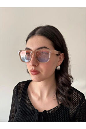 Pembe Mavi Cam Egzotik Güneş Gözlüğü