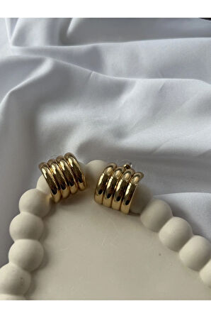 Gold Çoklu Görünüm Küpe