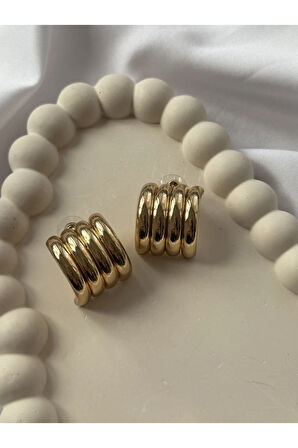 Gold Çoklu Görünüm Küpe