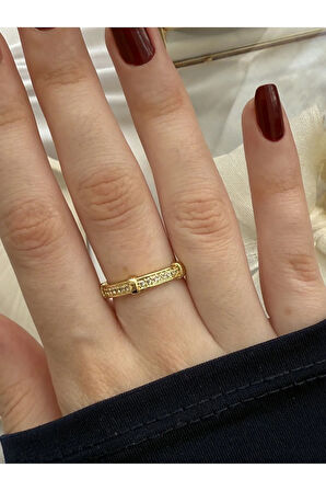 Taş Detaylı Zarif Yüzük