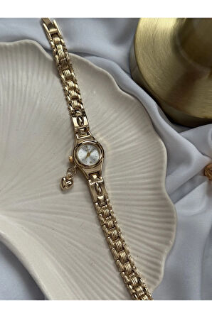 Gold Kalp Charmlı Saat