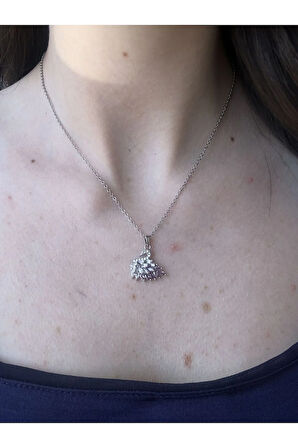 Lila Kuyruk Kuğu Kolye