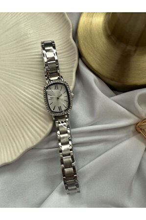 Çelik Zirkon Taş Detaylı Saat