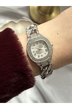 Zirkon Taş İşlemeli Lüx Saat