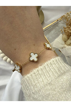 Beş Yonca Detaylı Bileklik