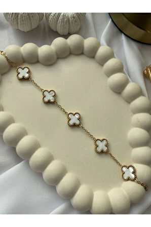 Beş Yonca Detaylı Bileklik