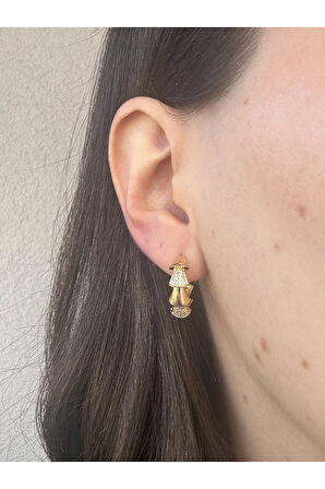 Üçgen Dizisi Çelik Küpe