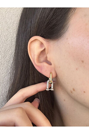 Çift Renk Tıffany Küpe