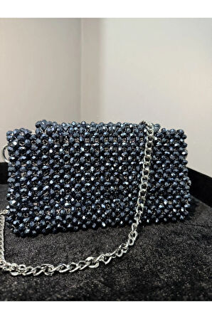 Moonstone Charcoal Creme – Özel Üretim Kristal Çanta