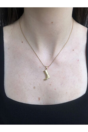 Gold Kovboy Çizmesi Kolye