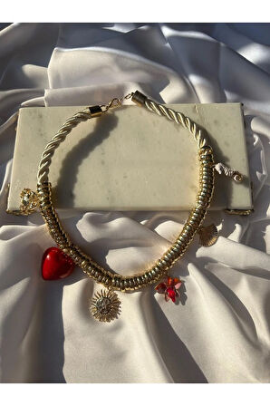 Halat Detaylı Charm Kolye